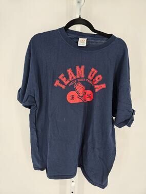 Vintage Team USA Olympics Mens Sz XL Short Sleeve T Shirt Navy Blue